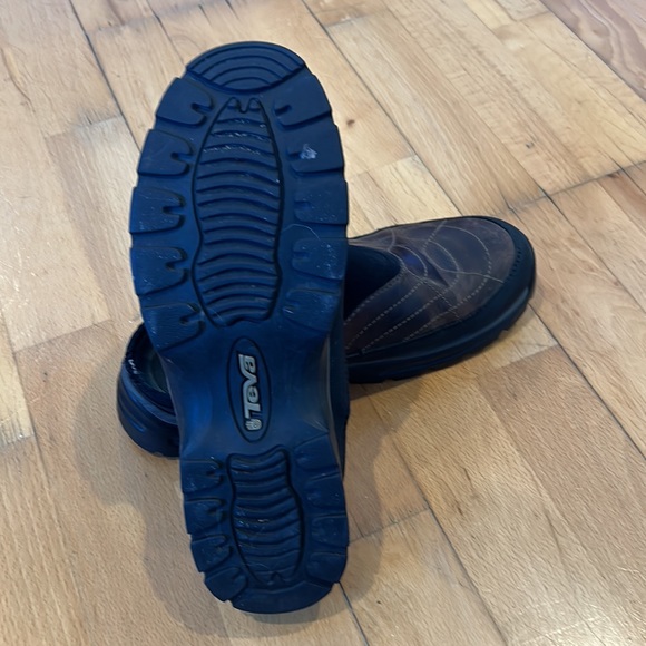 Teva Womens 9 slip on leather mules shoes - Picture 5 of 5